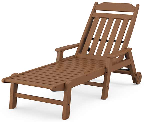 POLYWOOD® Country Living Chaise with Arms and Wheels - CLCW2280 Chaise POLYWOOD®