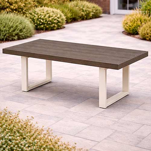 POLYWOOD® EDGE 40" x 78" Dining Table - Select Accents - EMT4078