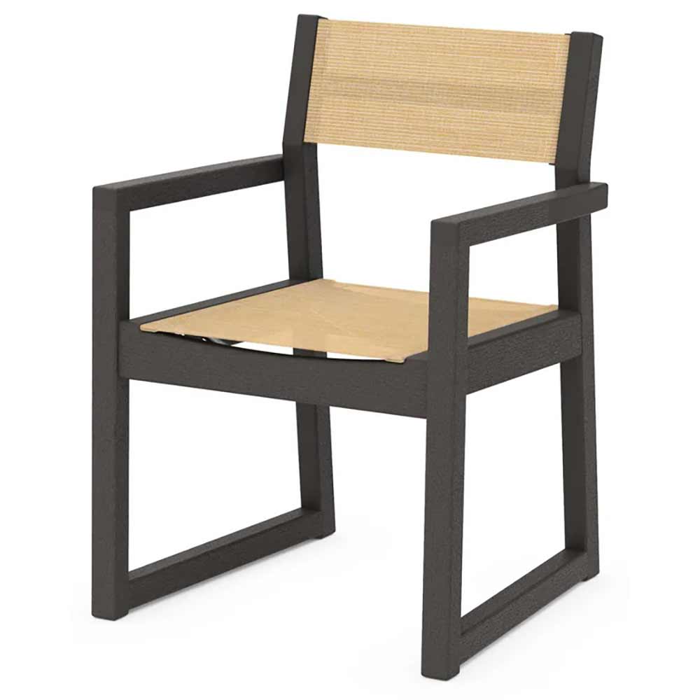 POLYWOOD® EDGE Sling Dining Arm Chair - EMD290