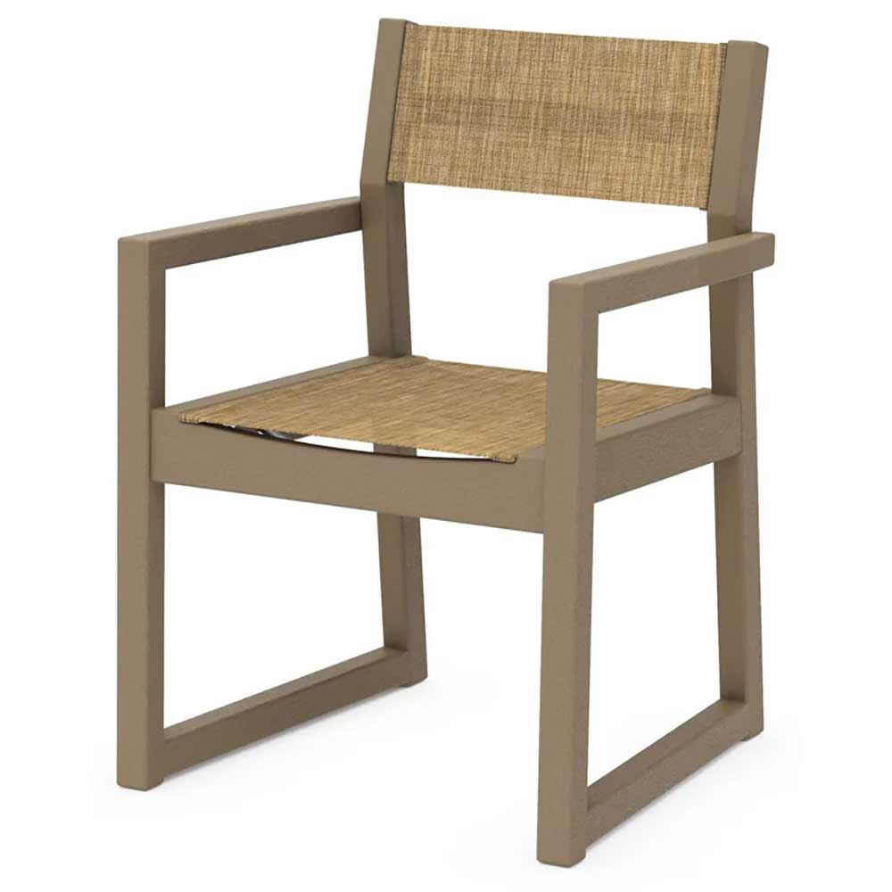 POLYWOOD® EDGE Sling Dining Arm Chair - EMD290