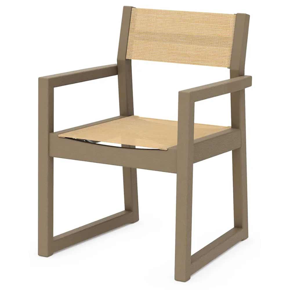 POLYWOOD® EDGE Sling Dining Arm Chair - EMD290