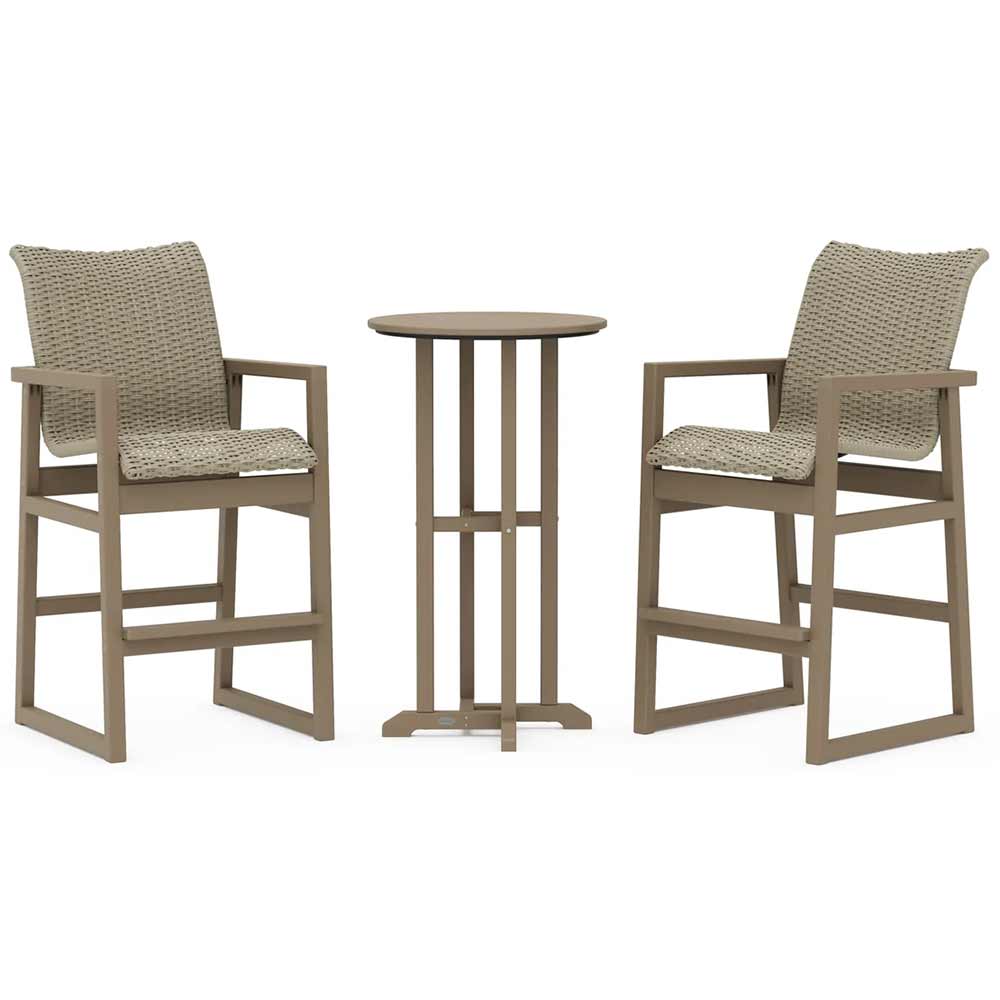 POLYWOOD® EDGE Woven 3-Piece Farmhouse Bar Set - PWS2900-1