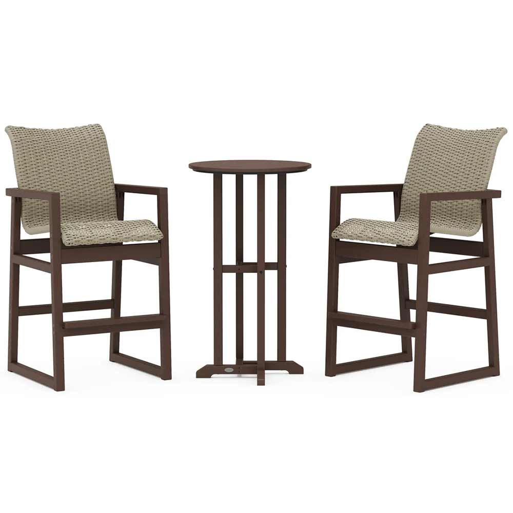 POLYWOOD® EDGE Woven 3-Piece Farmhouse Bar Set - PWS2900-1