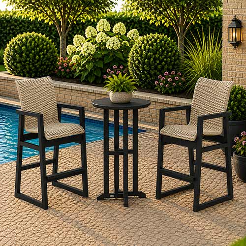 POLYWOOD® EDGE Woven 3-Piece Farmhouse Bar Set - PWS2900-1