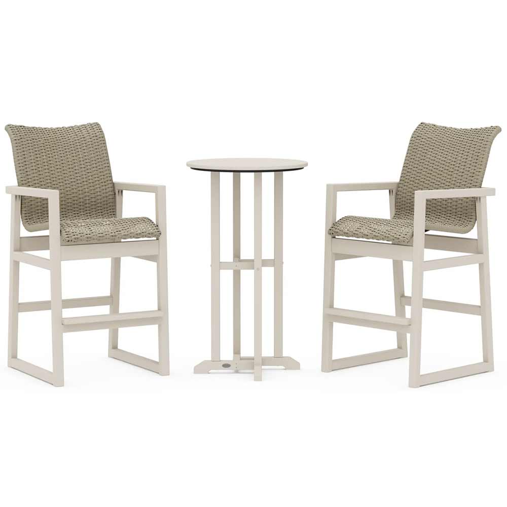 POLYWOOD® EDGE Woven 3-Piece Farmhouse Bar Set - PWS2900-1