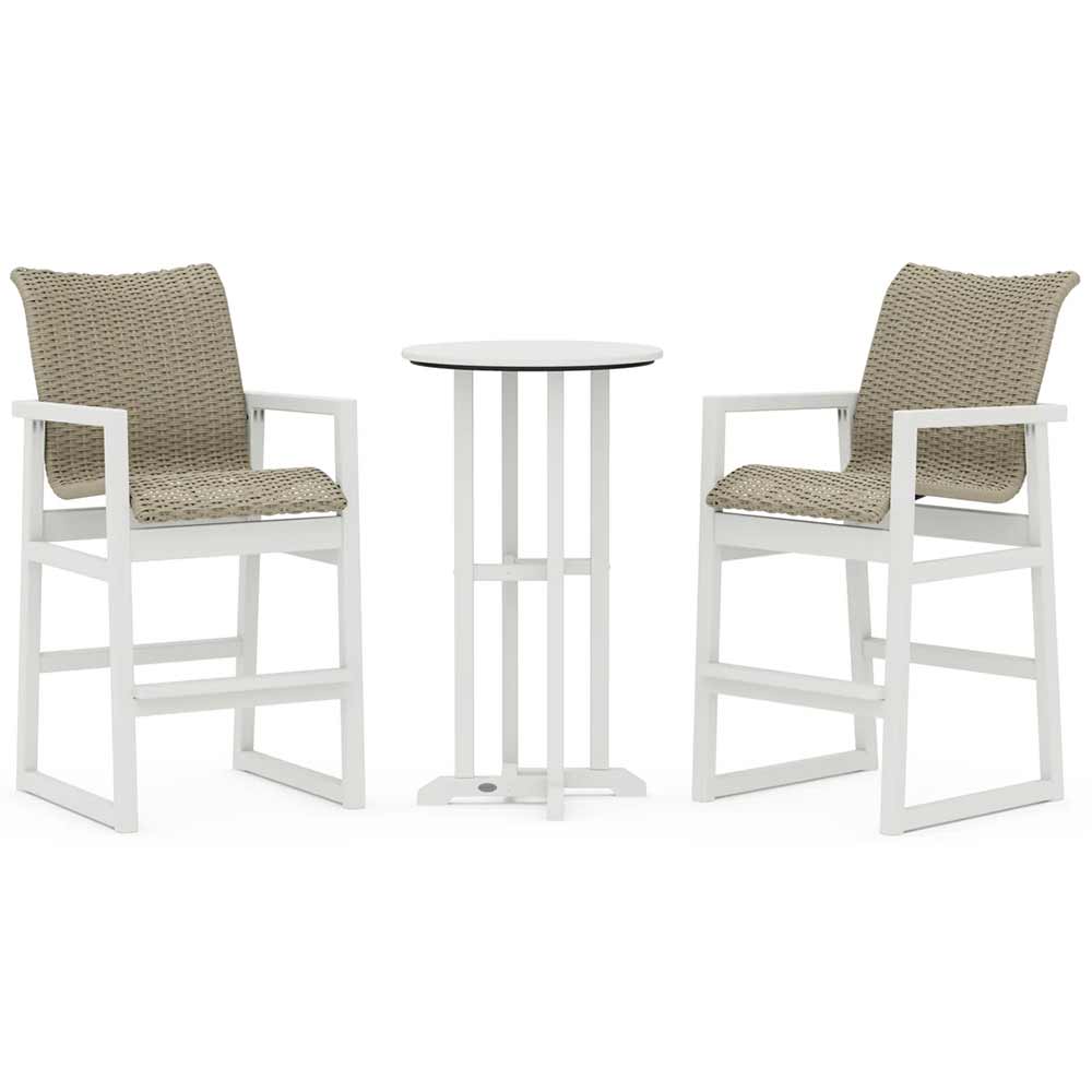 POLYWOOD® EDGE Woven 3-Piece Farmhouse Bar Set - PWS2900-1