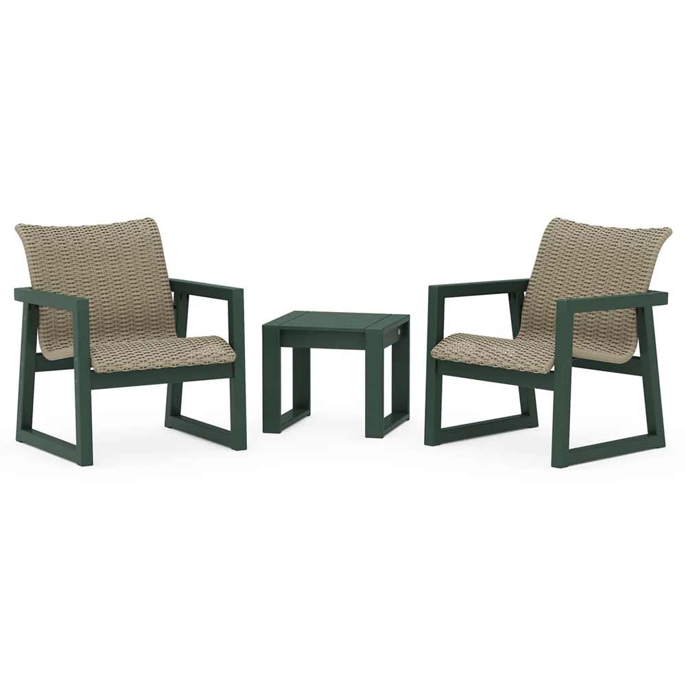 POLYWOOD® EDGE Woven 3-Piece Lounge Chair Seating Set - PWS2912-1