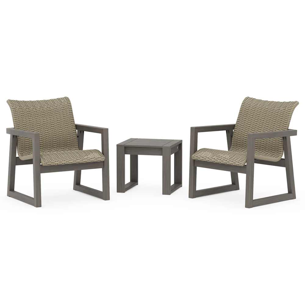 POLYWOOD® EDGE Woven 3-Piece Lounge Chair Seating Set - PWS2912-1