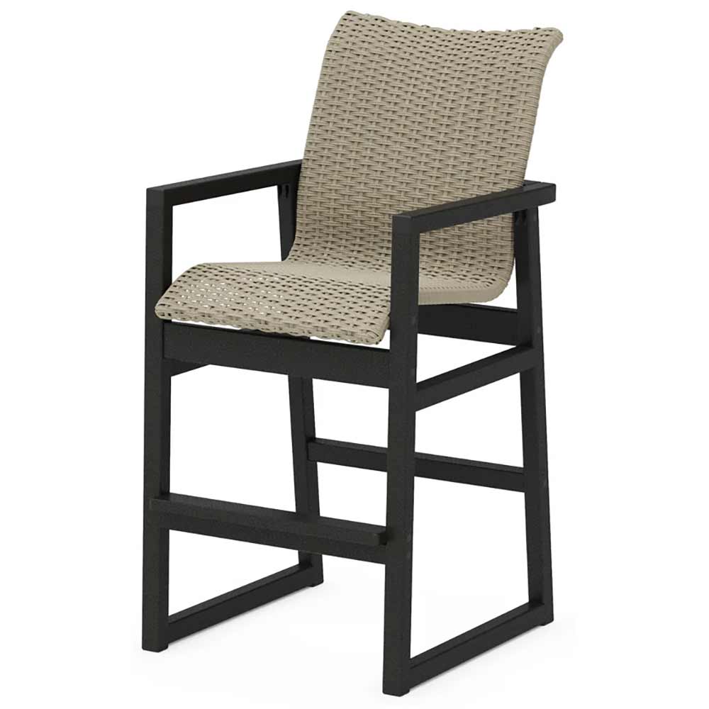POLYWOOD® EDGE Woven Bar Arm Chair - EMD242