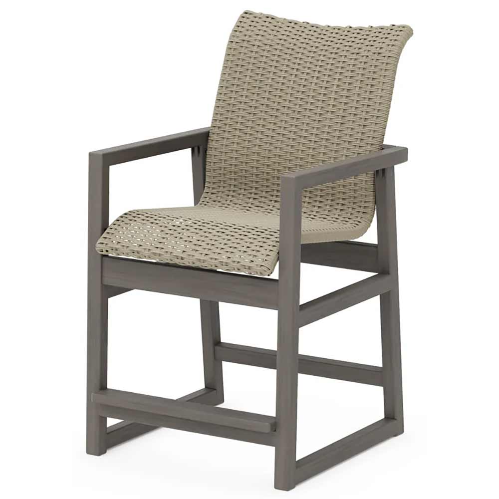 POLYWOOD® EDGE Woven Counter Arm Chair - EMD241
