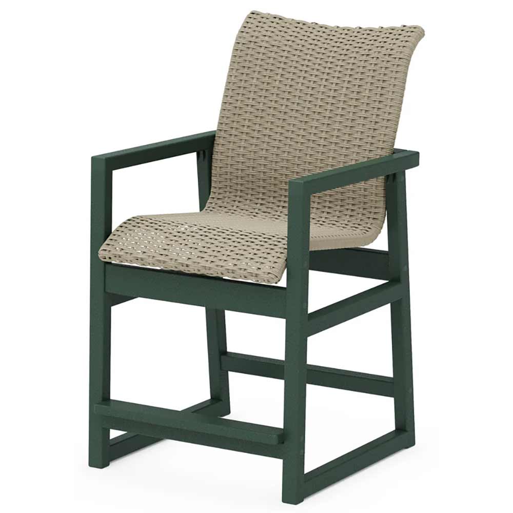 POLYWOOD® EDGE Woven Counter Arm Chair - EMD241