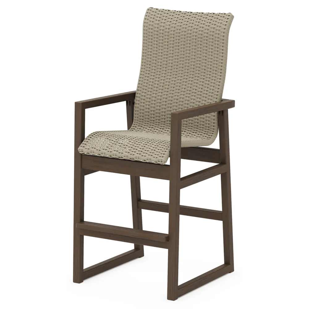 POLYWOOD® EDGE Woven High-Back Bar Arm Chair - EMD252