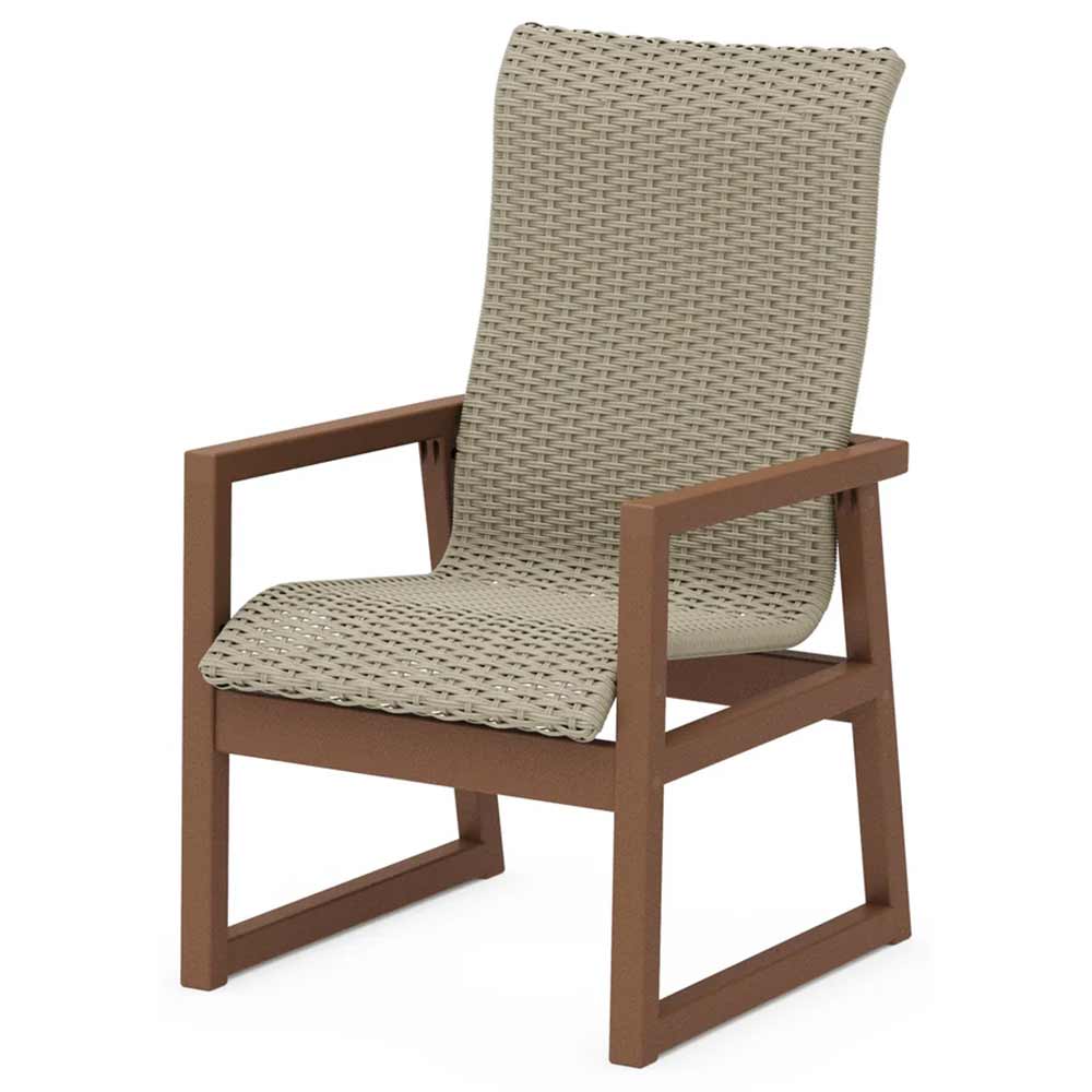 POLYWOOD® EDGE Woven High-Back Dining Arm Chair - EMD250