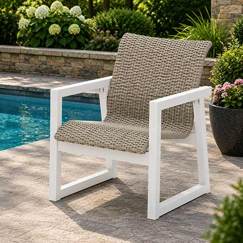 POLYWOOD® EDGE Woven Lounge Chair - EMD340