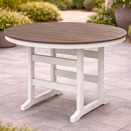 POLYWOOD® Table POLYWOOD® Farmhouse 60" Round Bar Table - Select Accents - RBT260-L5