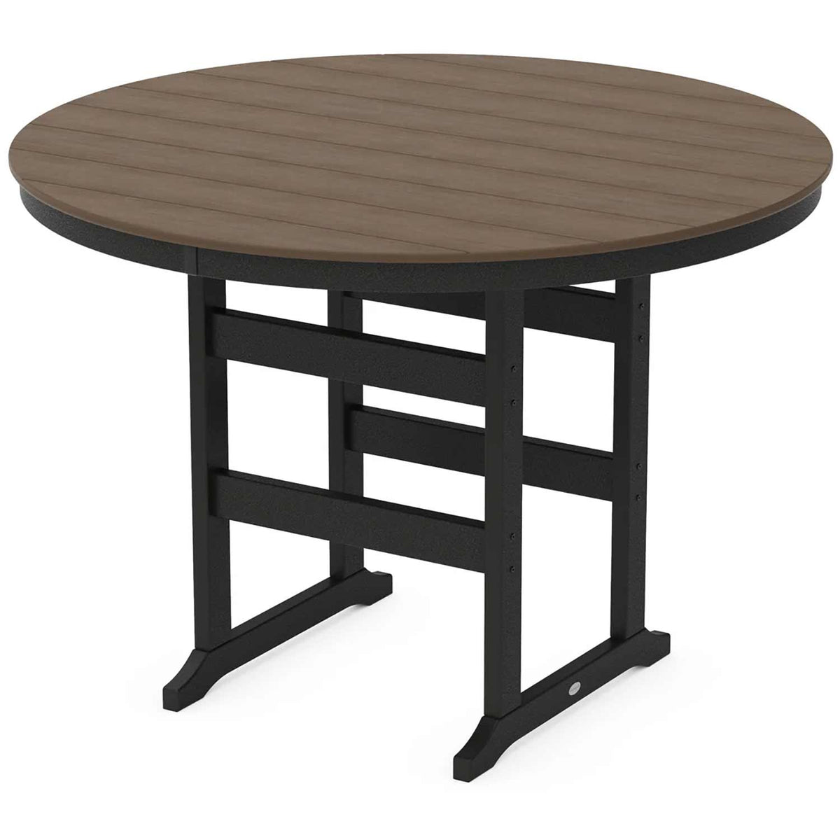POLYWOOD® Table Black / Kona POLYWOOD® Farmhouse 60" Round Bar Table - Select Accents - RBT260-L5