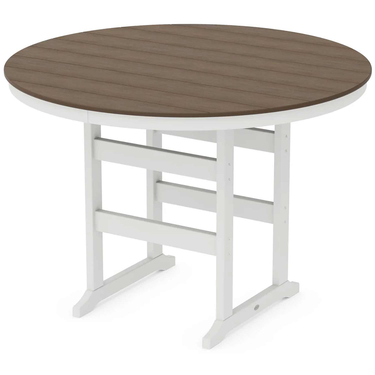 POLYWOOD® Table White / Kona POLYWOOD® Farmhouse 60" Round Bar Table - Select Accents - RBT260-L5