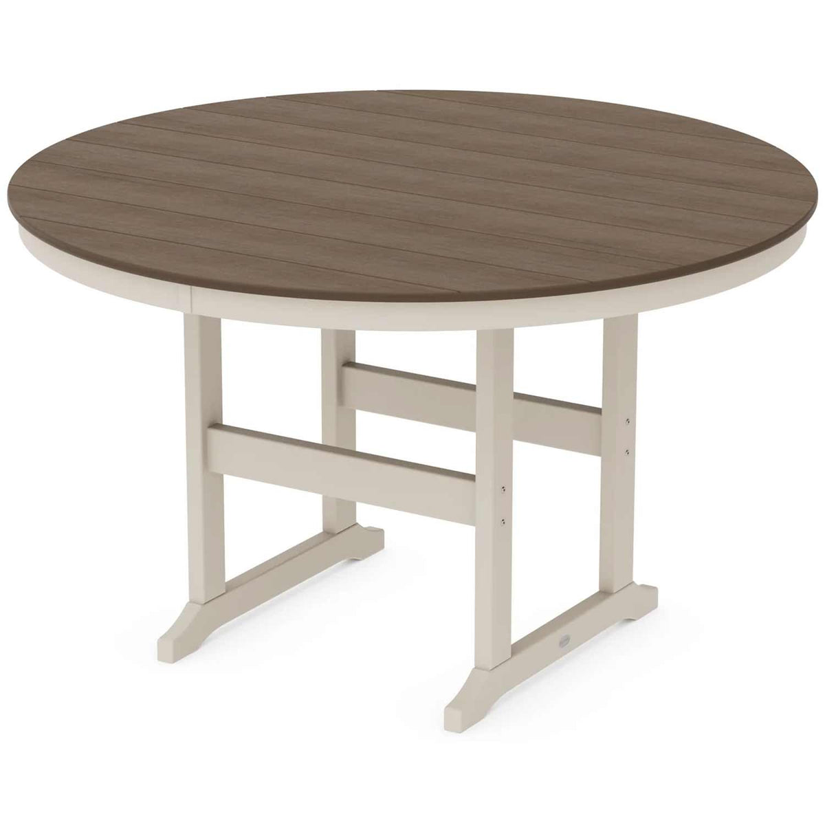 POLYWOOD® Table Sand / Kona POLYWOOD® Farmhouse 60" Round Counter Table - Select Accents - RRT260-L5