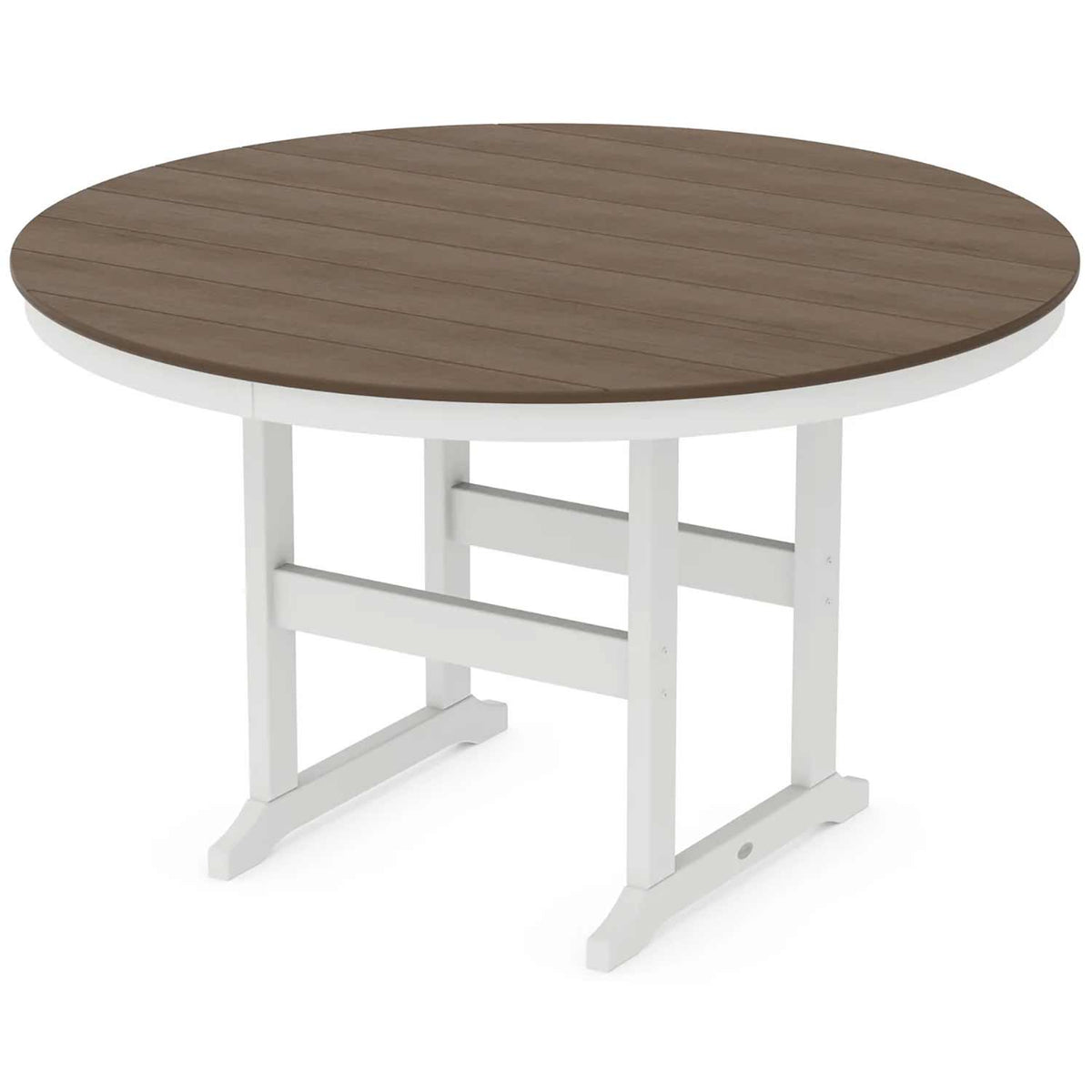 POLYWOOD® Table White / Kona POLYWOOD® Farmhouse 60" Round Counter Table - Select Accents - RRT260-L5