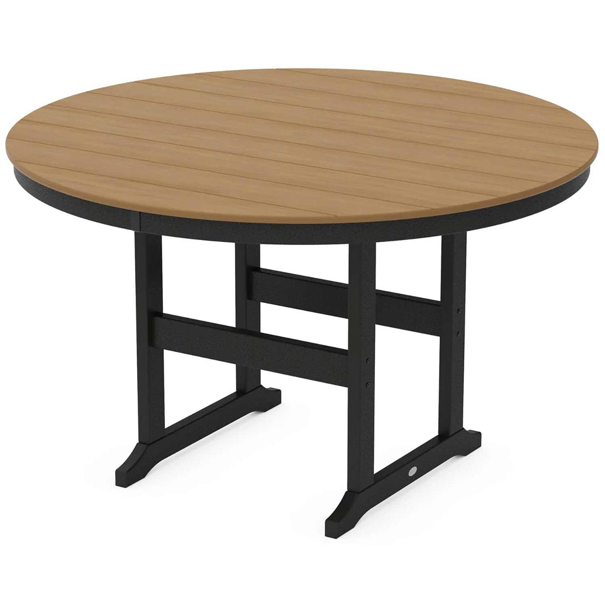 POLYWOOD® Table Black / Natural POLYWOOD® Farmhouse 60" Round Counter Table - Select Accents - RRT260-L5