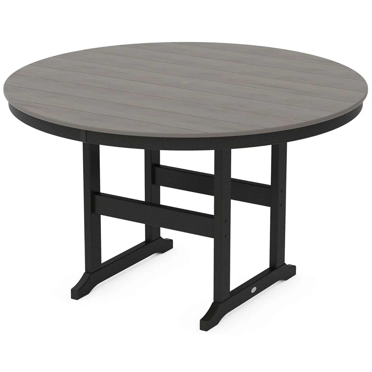 POLYWOOD® Table Black / Driftwood POLYWOOD® Farmhouse 60" Round Counter Table - Select Accents - RRT260-L5