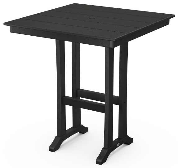 POLYWOOD® Farmhouse Trestle 37" Bar Table - PLB81-T1L1 Table POLYWOOD®