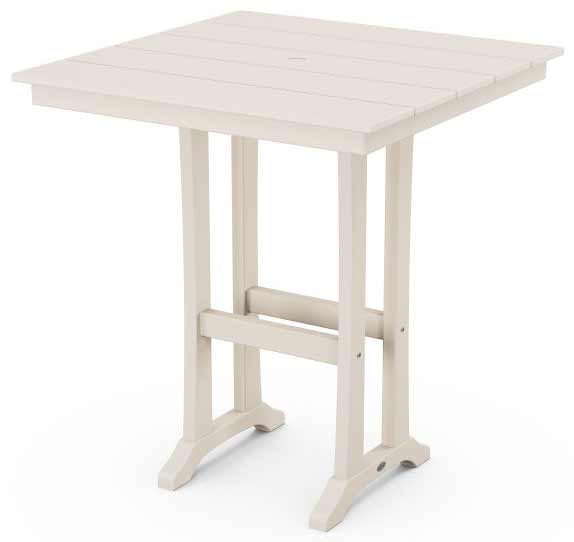 POLYWOOD® Farmhouse Trestle 37" Bar Table - PLB81-T1L1 Table POLYWOOD®