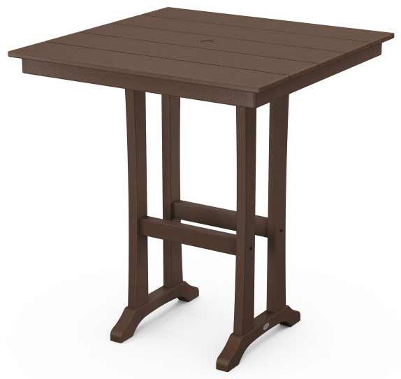 POLYWOOD® Farmhouse Trestle 37" Bar Table - PLB81-T1L1 Table POLYWOOD®