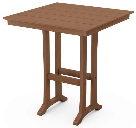 POLYWOOD® Farmhouse Trestle 37" Bar Table - PLB81-T1L1 Table POLYWOOD®