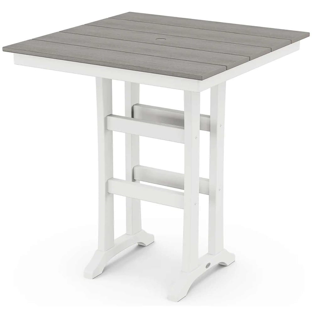 POLYWOOD® Farmhouse Trestle 37" Bar Table - Select Accents - PLB81-T1L1 Table POLYWOOD®