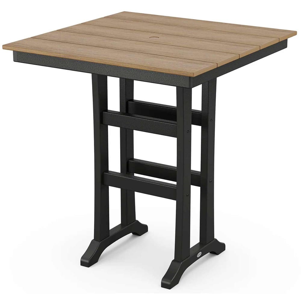 POLYWOOD® Farmhouse Trestle 37" Bar Table - Select Accents - PLB81-T1L1 Table POLYWOOD®