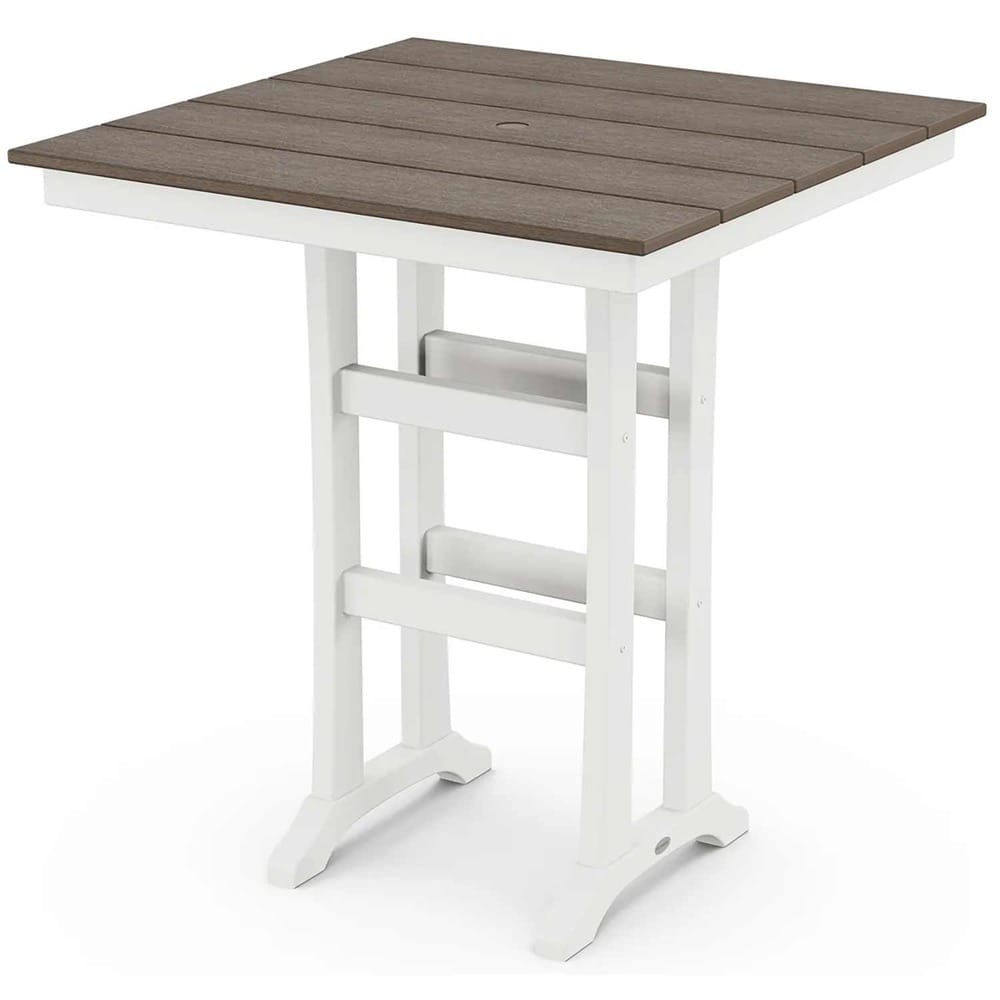 POLYWOOD® Farmhouse Trestle 37" Bar Table - Select Accents - PLB81-T1L1 Table POLYWOOD®