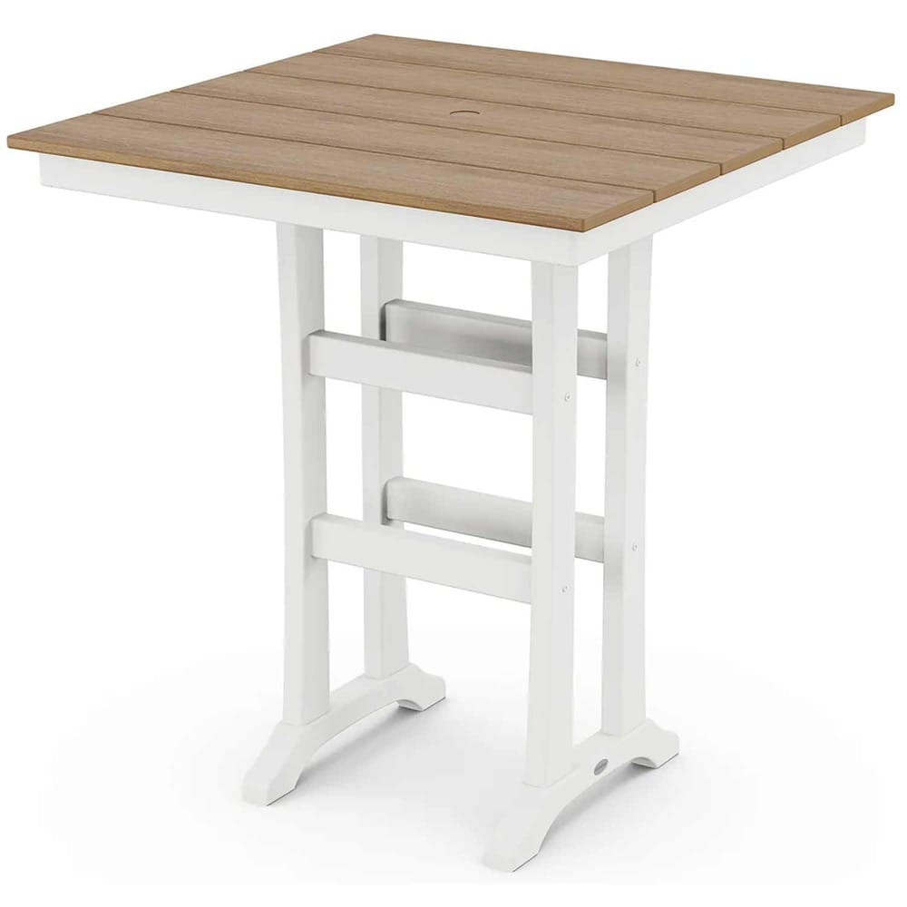 POLYWOOD® Farmhouse Trestle 37" Bar Table - Select Accents - PLB81-T1L1 Table POLYWOOD®