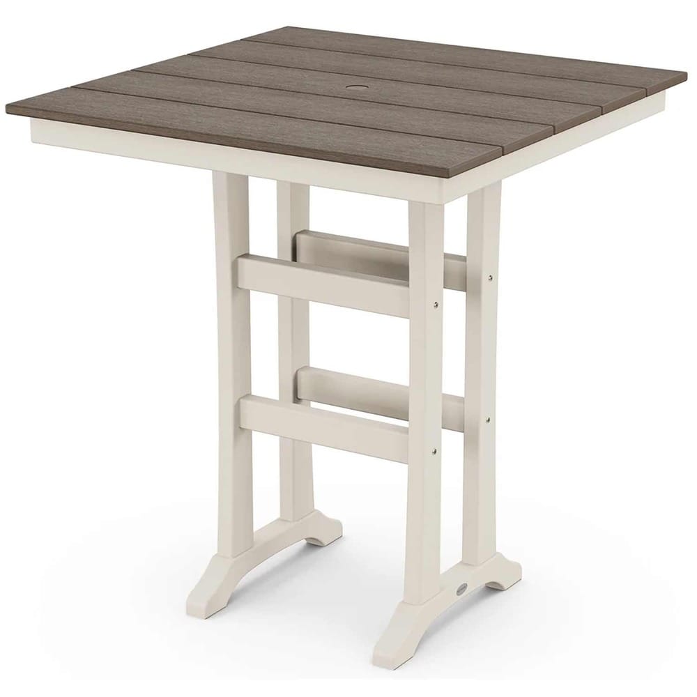 POLYWOOD® Farmhouse Trestle 37" Bar Table - Select Accents - PLB81-T1L1 Table POLYWOOD®