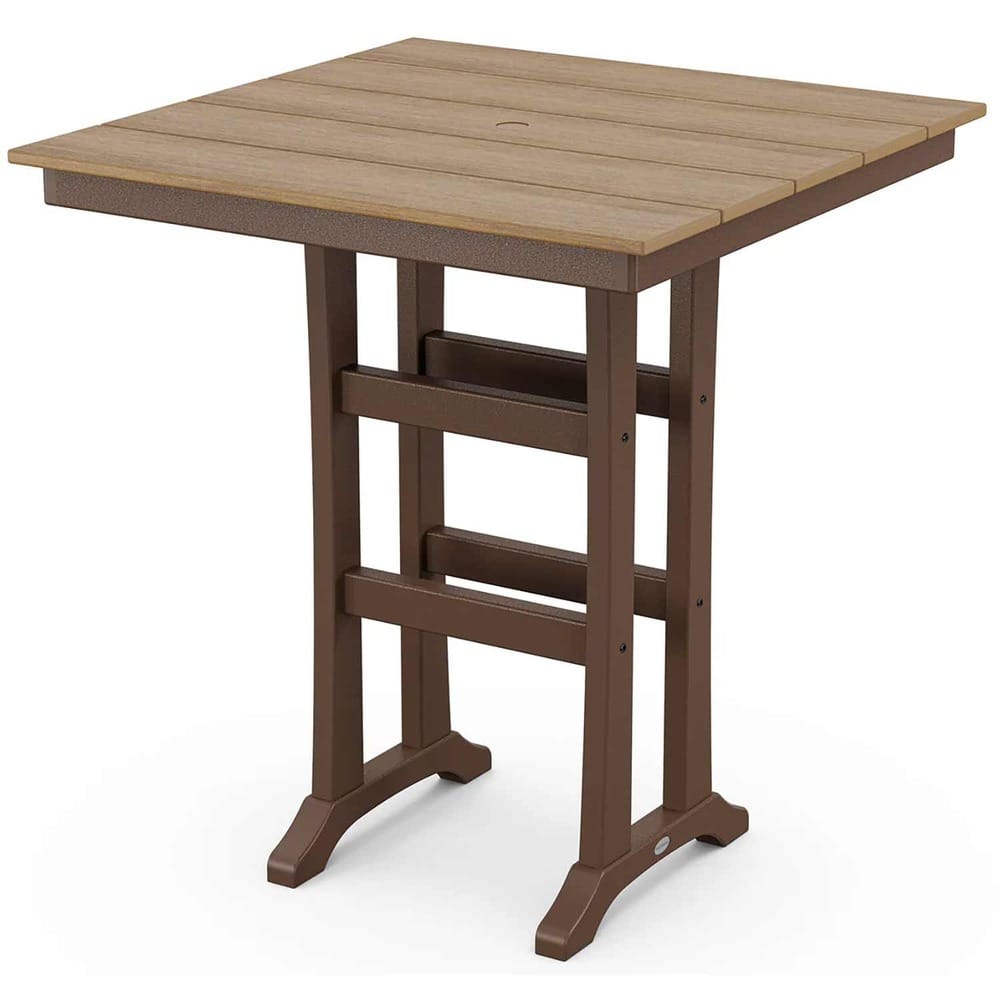 POLYWOOD® Farmhouse Trestle 37" Bar Table - Select Accents - PLB81-T1L1 Table POLYWOOD®