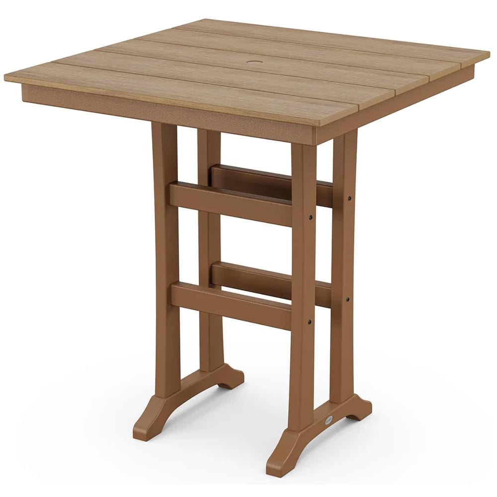 POLYWOOD® Farmhouse Trestle 37" Bar Table - Select Accents - PLB81-T1L1 Table POLYWOOD®