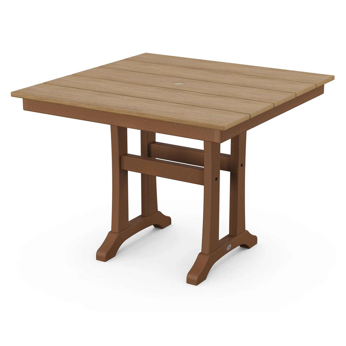 POLYWOOD® Farmhouse Trestle 37" Dining Table - Select Accents - PL81-T1L1