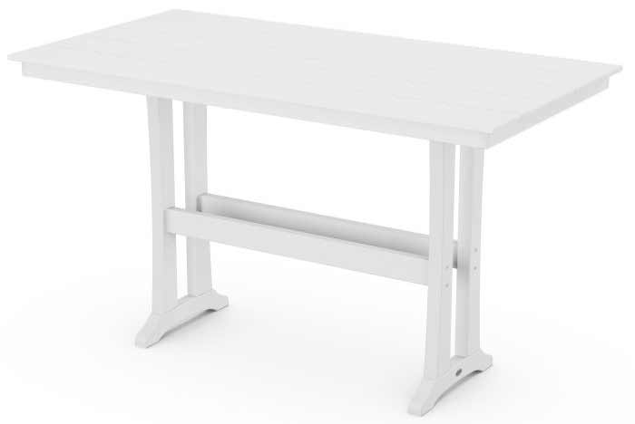 POLYWOOD® Farmhouse Trestle 37" x 72" Bar Table - PLB83-T1L1 Table POLYWOOD®