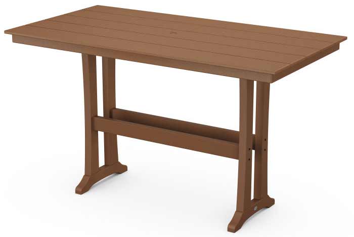 POLYWOOD® Farmhouse Trestle 37" x 72" Bar Table - PLB83-T1L1 Table POLYWOOD®