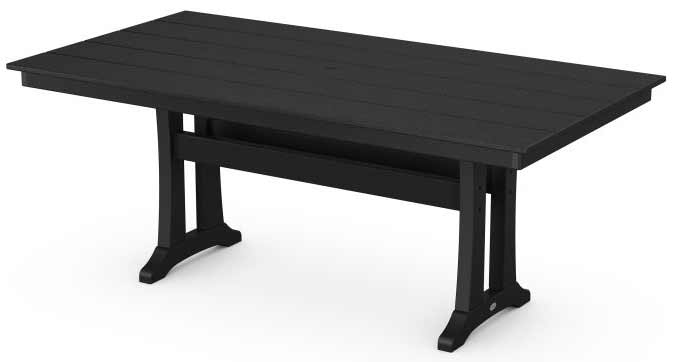 POLYWOOD® Farmhouse Trestle 37" x 72" Dining Table - PL83-T1L1 Table POLYWOOD®