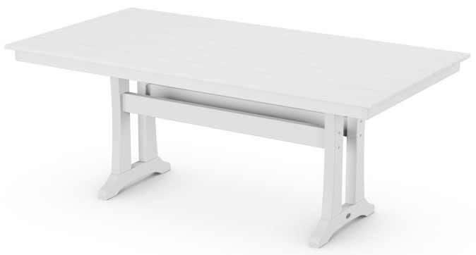 POLYWOOD® Farmhouse Trestle 37" x 72" Dining Table - PL83-T1L1 Table POLYWOOD®
