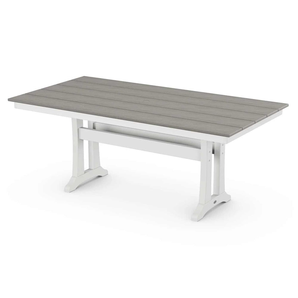 POLYWOOD® Farmhouse Trestle 37" x 72" Dining Table - Select Accents - PL83-T1L1 Table POLYWOOD®