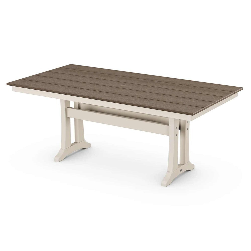POLYWOOD® Farmhouse Trestle 37" x 72" Dining Table - Select Accents - PL83-T1L1 Table POLYWOOD®