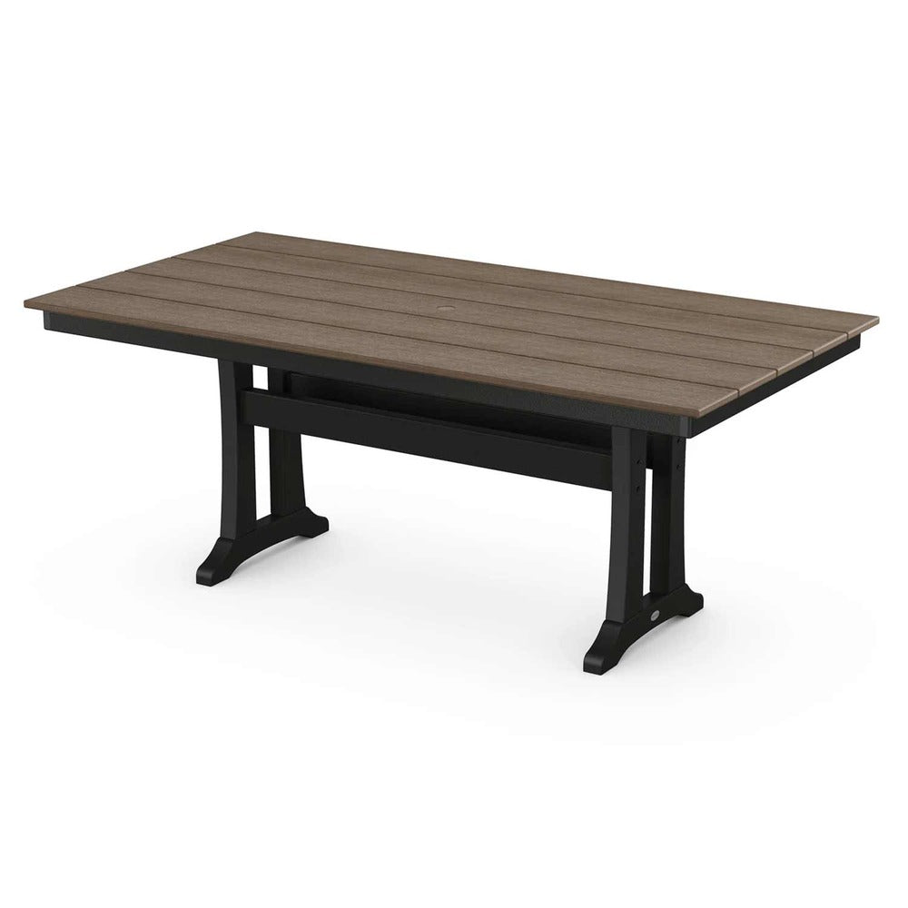 POLYWOOD® Farmhouse Trestle 37" x 72" Dining Table - Select Accents - PL83-T1L1 Table POLYWOOD®