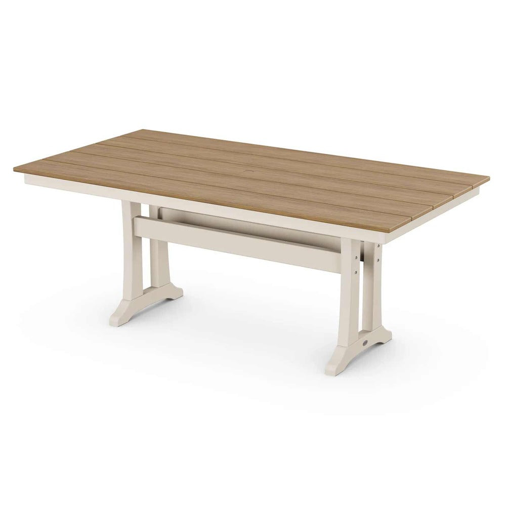 POLYWOOD® Farmhouse Trestle 37" x 72" Dining Table - Select Accents - PL83-T1L1 Table POLYWOOD®