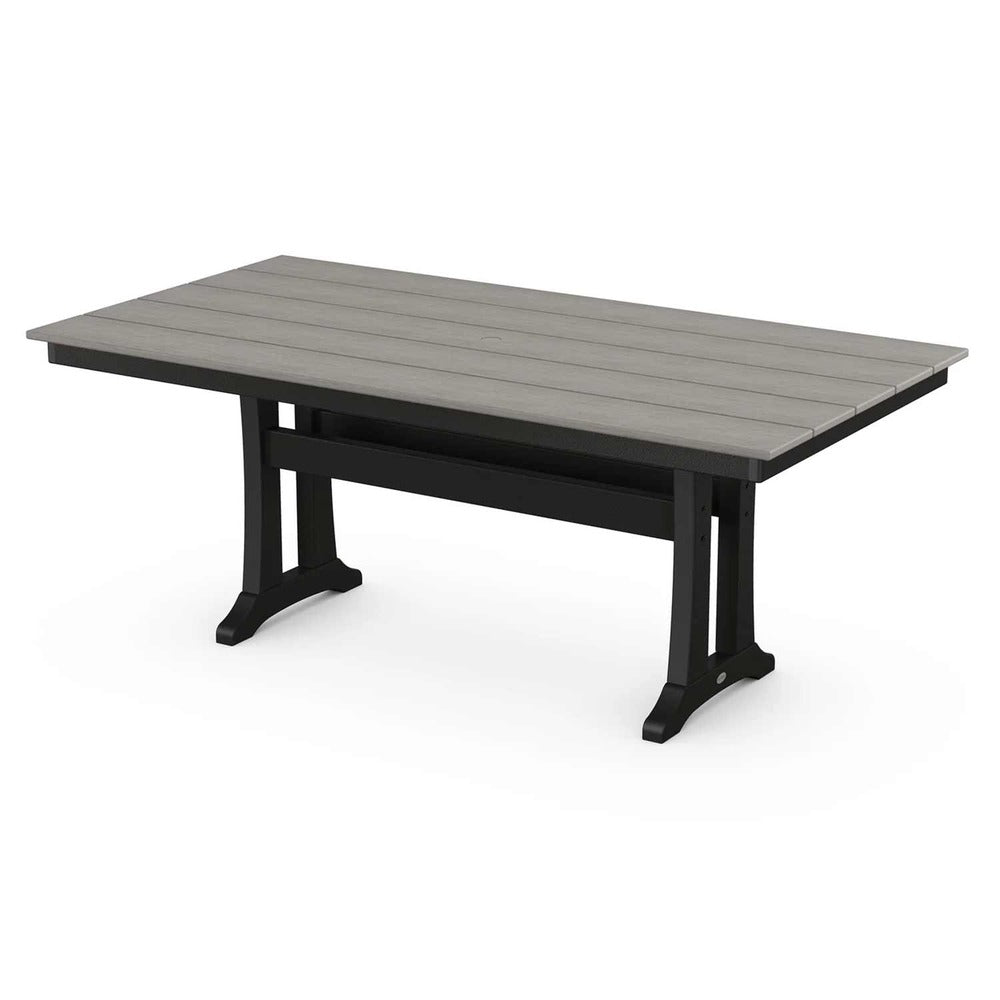 POLYWOOD® Farmhouse Trestle 37" x 72" Dining Table - Select Accents - PL83-T1L1 Table POLYWOOD®