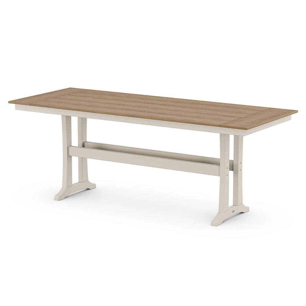 POLYWOOD® Farmhouse Trestle 38" x 96" Counter Table - Select Accents - PLR84-T1L1 Table POLYWOOD®