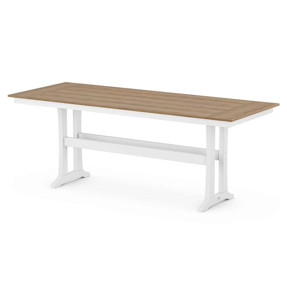 POLYWOOD® Farmhouse Trestle 38" x 96" Counter Table - Select Accents - PLR84-T1L1 Table POLYWOOD®