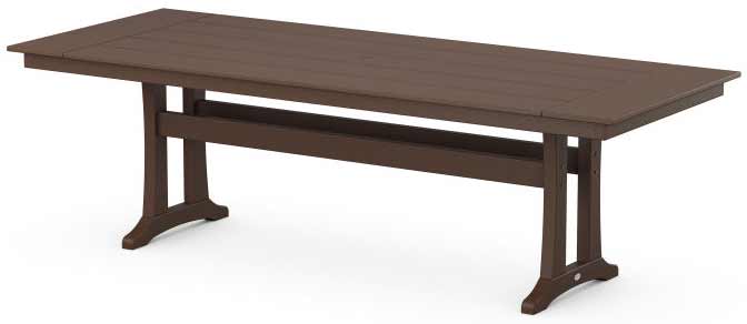 POLYWOOD® Farmhouse Trestle 38" x 96" Dining Table - PL84-T1L1 Table POLYWOOD®