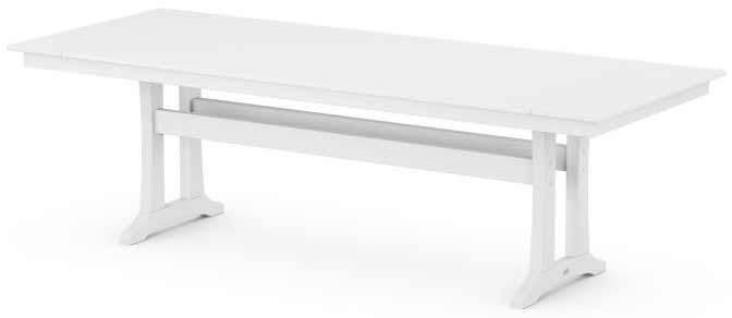 POLYWOOD® Farmhouse Trestle 38" x 96" Dining Table - PL84-T1L1 Table POLYWOOD®